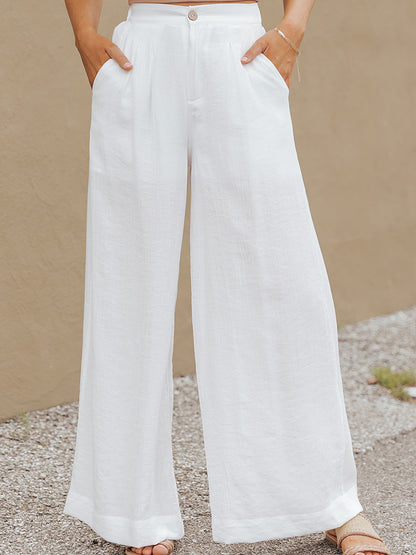 Wide Leg Buttoned Pants