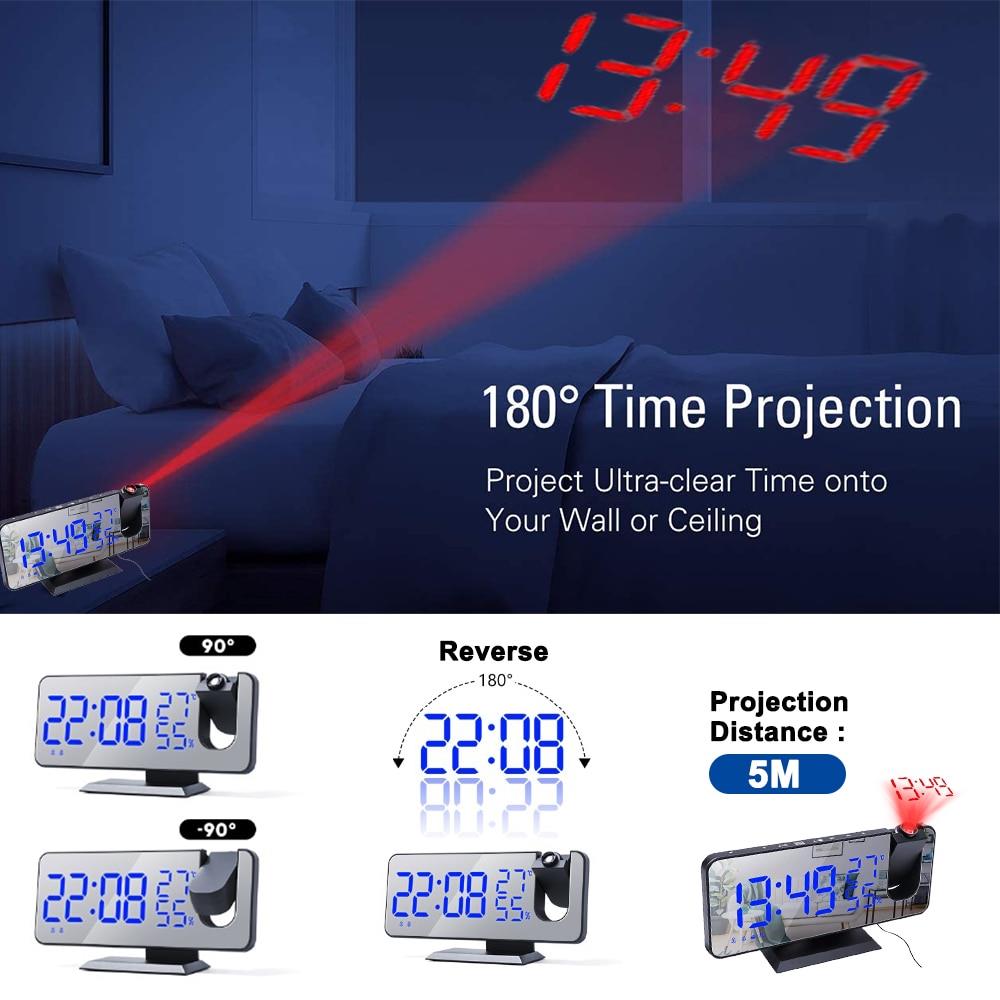 LED Digital Projection Alarm Clock