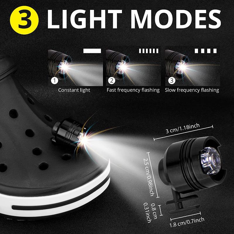 2 Pcs Clogs Lamp Hiking Lamp Camping Lamp