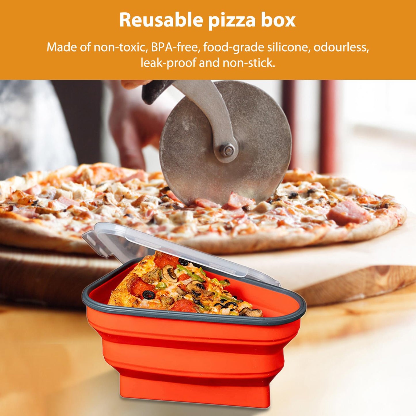 Pizza Pack - Collapsible Container for Pizza