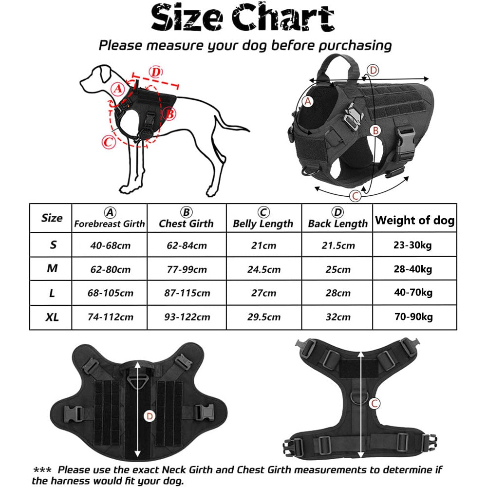 Military Large Dog Harness